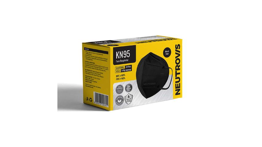 Neutrovis KN95 Face Mask - Black Coal 20pcs
