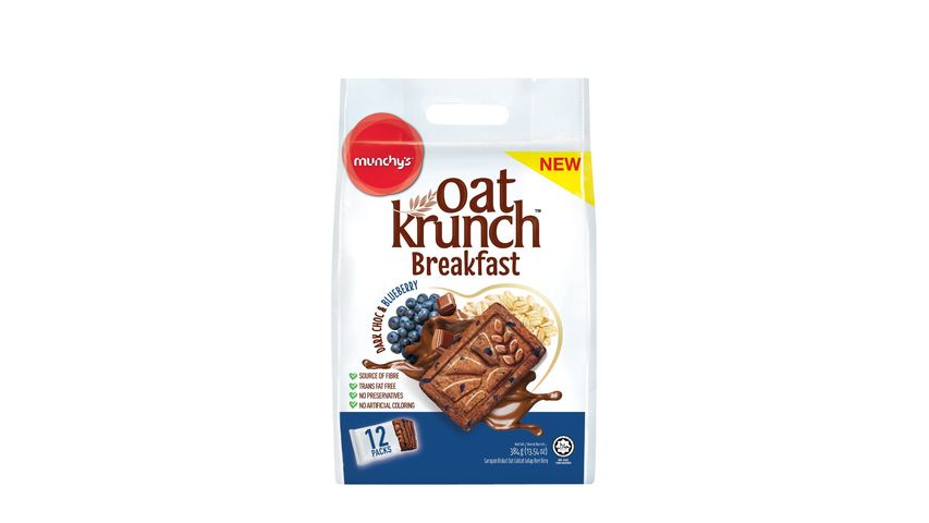 Munchy's Oat Krunch Breakfast Dark Choc Blueberry 384g