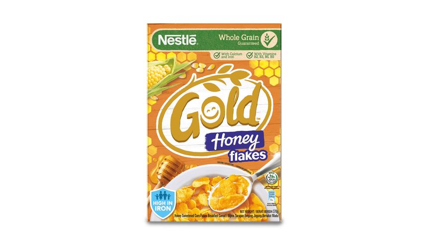 Nestle Honey Gold Corn Flakes Cereal 370g
