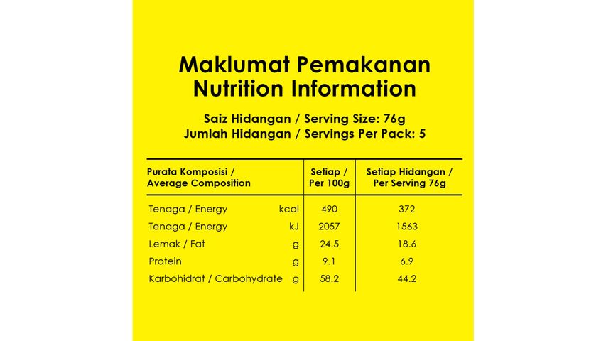 Maggi Hot Heads (Pedas Giler) Packet Noodles - Roast Chicken 5pcs x 76g