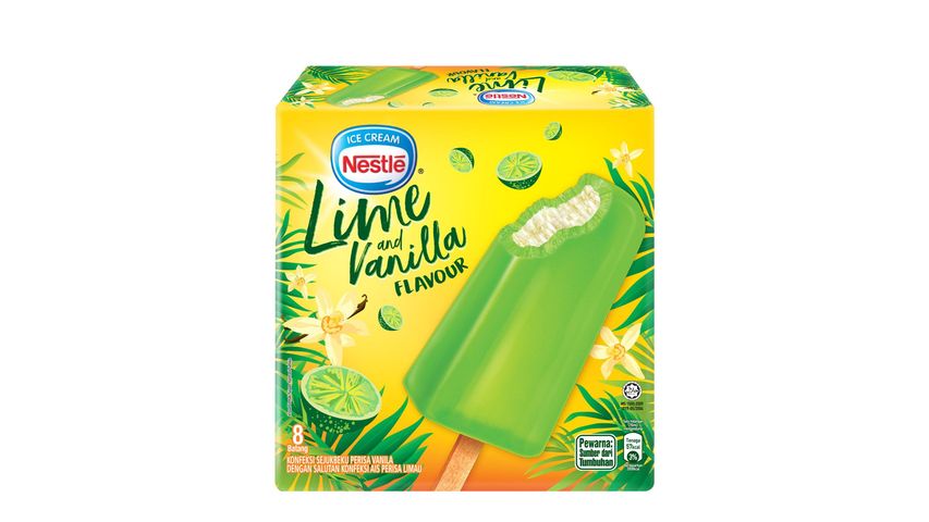 Nestle Lime and Vanilla Ice Cream Multi Packets 8 Pieces x 70ml