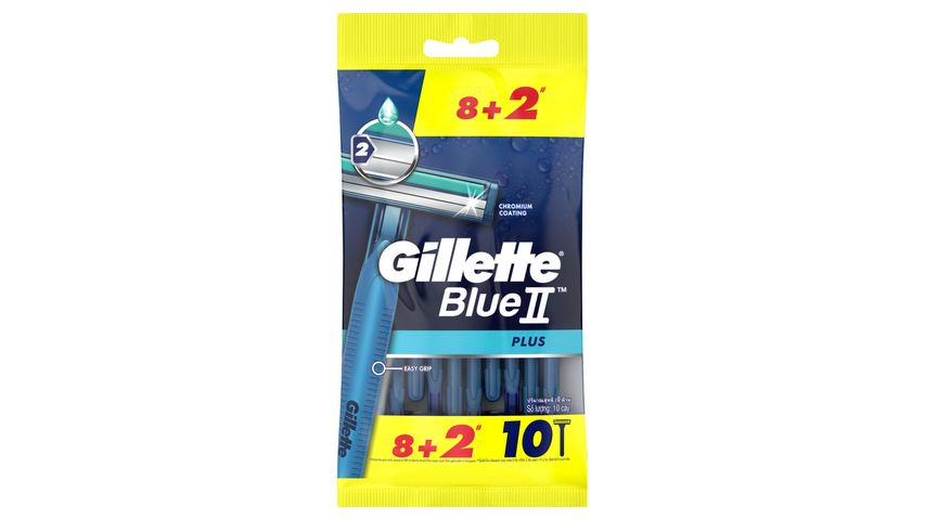Gillette Blue II Plus Disposable Razor 10 Pieces