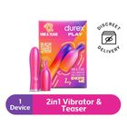 Durex Play Vibe & Tease 2 in 1 Vibrator and Teaser Tip Adult Toy 1pc