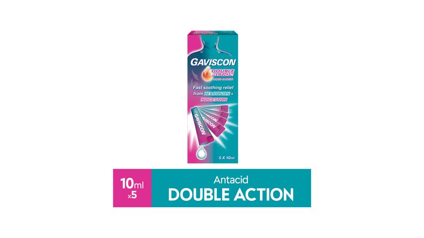 Gaviscon Double Action Liquid Sachet 10 ml | 5 Pcs