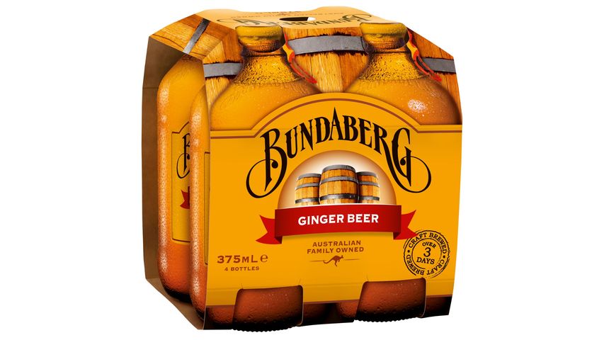 Bundaberg Ginger Sparkling Drink 4 x 375ml