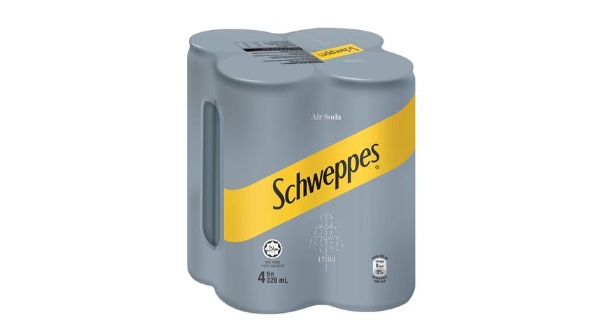 Schweppes Soda Water 4 x 320ml