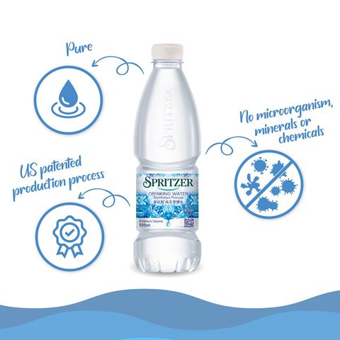 Spritzer Distilled Drinking Water 550ml