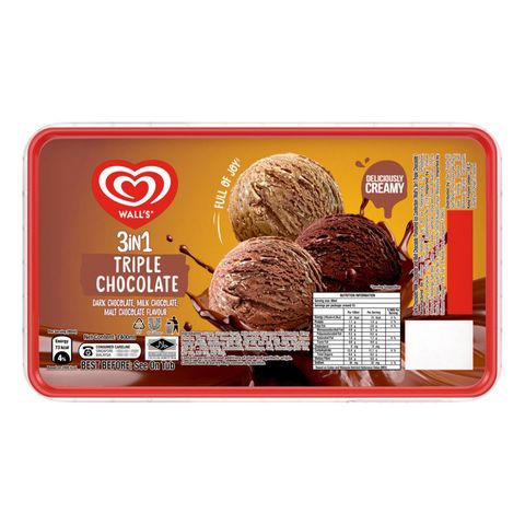 Wall's Tub 3 in 1 Triple Chocolate 1.4L