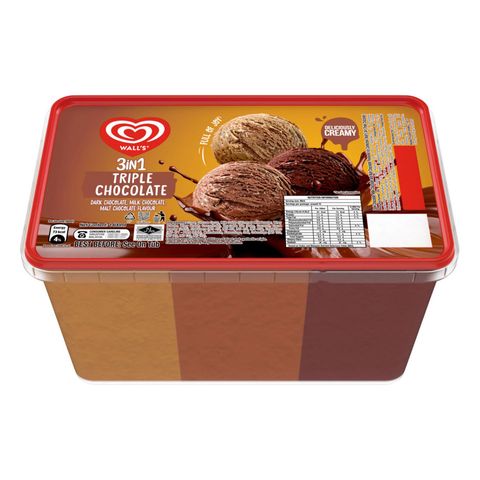 Wall's Tub 3 in 1 Triple Chocolate 1.4L