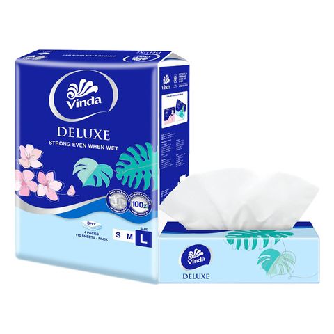 Vinda Deluxe Soft Pack Facial Tissue 4 x 110 Sheets