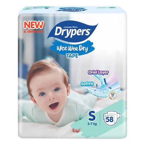 Drypers Wee Wee Dry S 58 Pieces