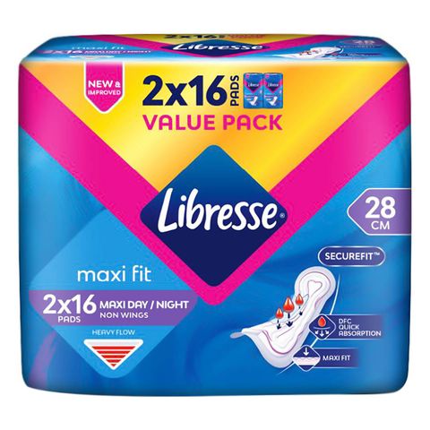 Libresse Maxi Non Wings (28cm) 2 Packs x 16pcs