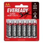 Eveready Super Heavy Duty Batteries 1215BP12 AA 12 Pieces