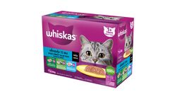Whiskas Cat Food Wet Pouch - Ocean Fish, Tuna, Tuna & Whitefish 12 Packs x 80g