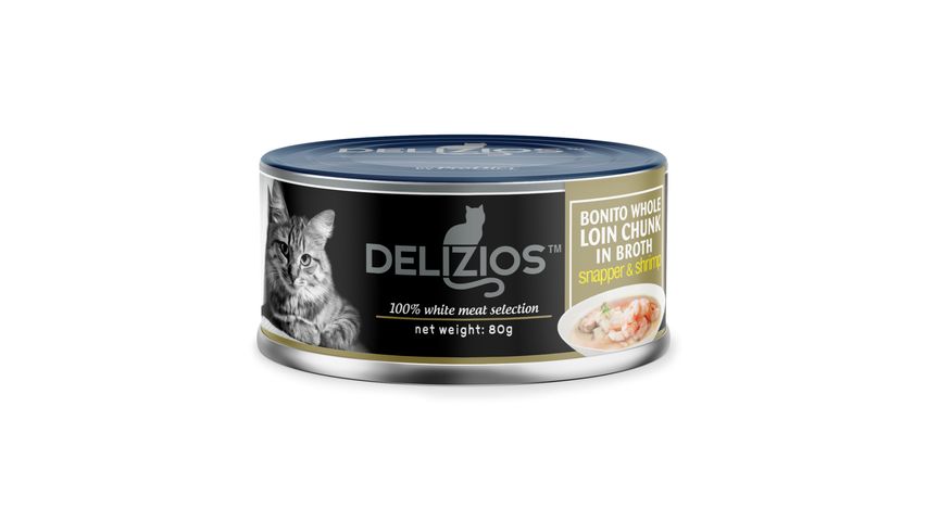 Delizios Bonito Chunk in Gravy T/P Snapper & Shrimp 80g
