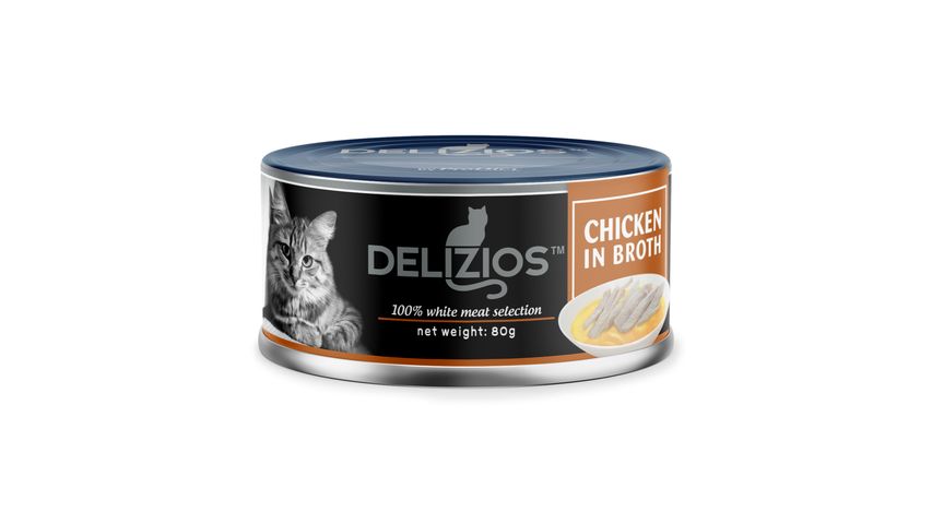 Delizios Bonito Chicken in Broth 80g