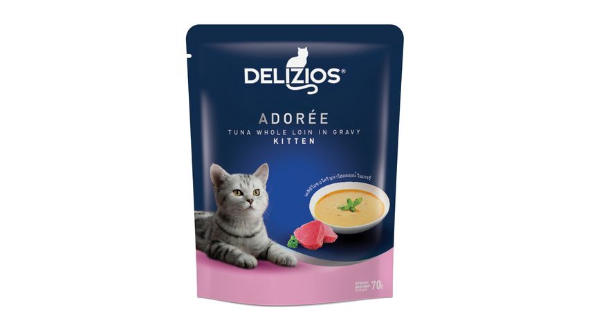 Delizios Adoree Tuna Whole Loin in Gravy (Kitten) 70g