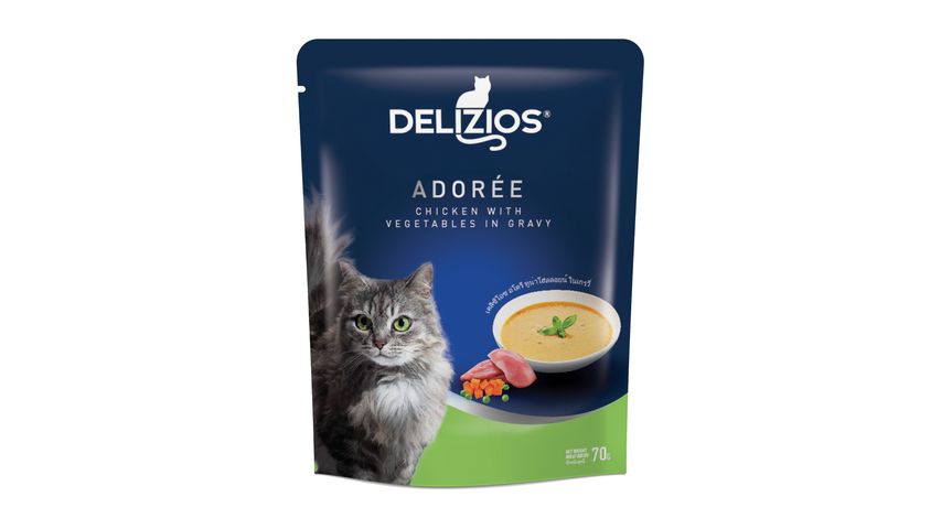 Delizios Adoree Chicken with Vegetables in Gravy 70g