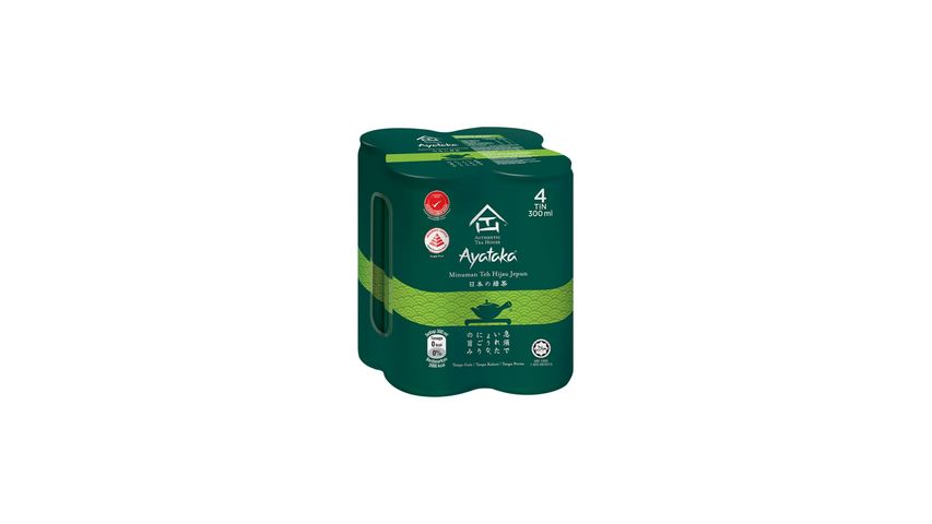 Authentic Tea House Ayataka No Sugar Japanese Green Cans 4 x 300ml