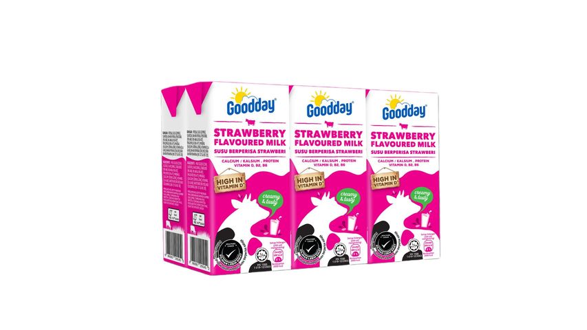 Goodday UHT Strawberry Flavoured Milk 6 x 200ml