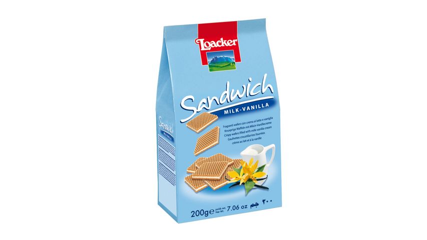 Loacker Sandwich Milk Vanilla 200g