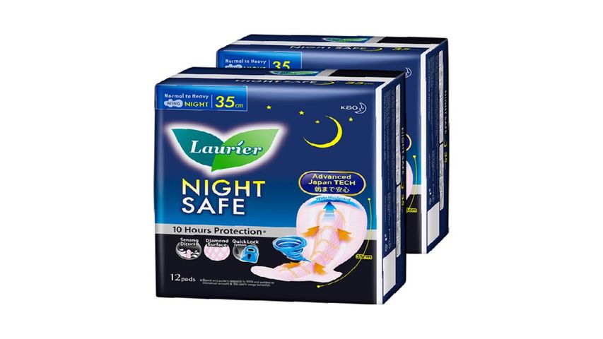 Laurier Night Safe Wing (35cm) 2 x 12 Pieces