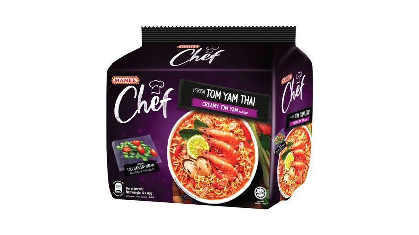Mamee Chef Creamy Tom Yam Instant Noodle | 4 x 88 g