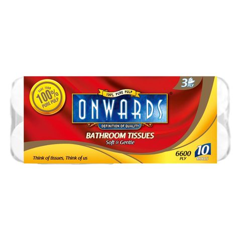 Onwards Bathroom Tissues 3 Ply 10 x 220 Sheets