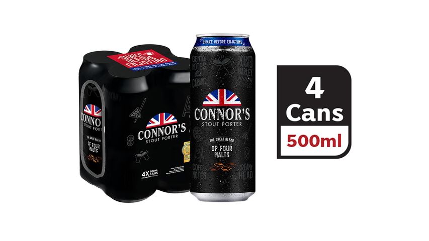 Connor's Stout Porter Beer Can (Alcohol ) 4s x 500ml