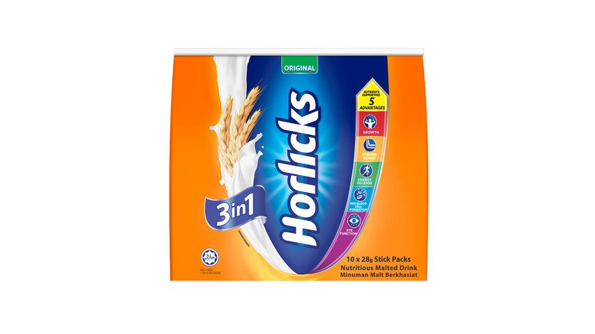 Horlicks Original 3 in 1 | 10 x 28 g