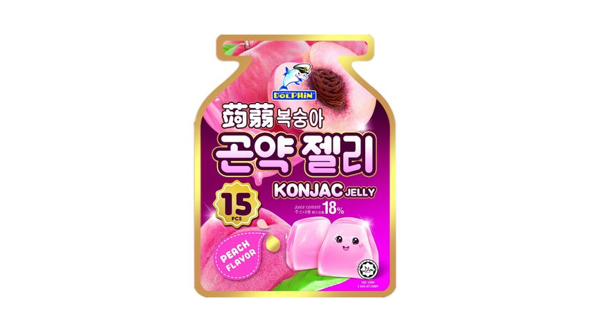 Captain Dolphin Konjac Jelly Peach 15pcs x 20g