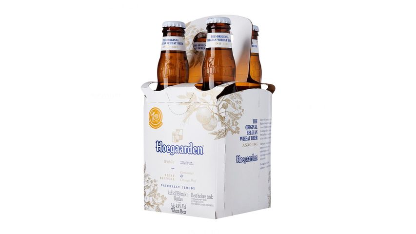 Hoegaarden White Bottle Beer 4s x 330ml