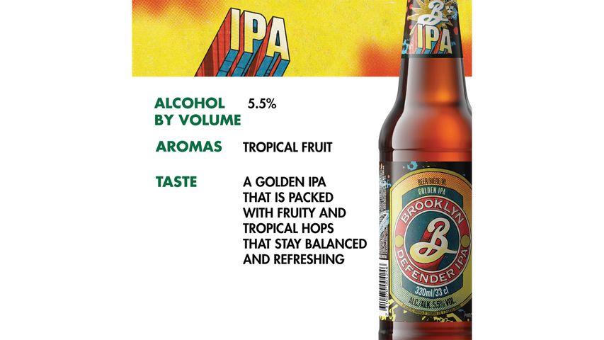 Brooklyn Defender IPA Craft Beer 4s x 330ml