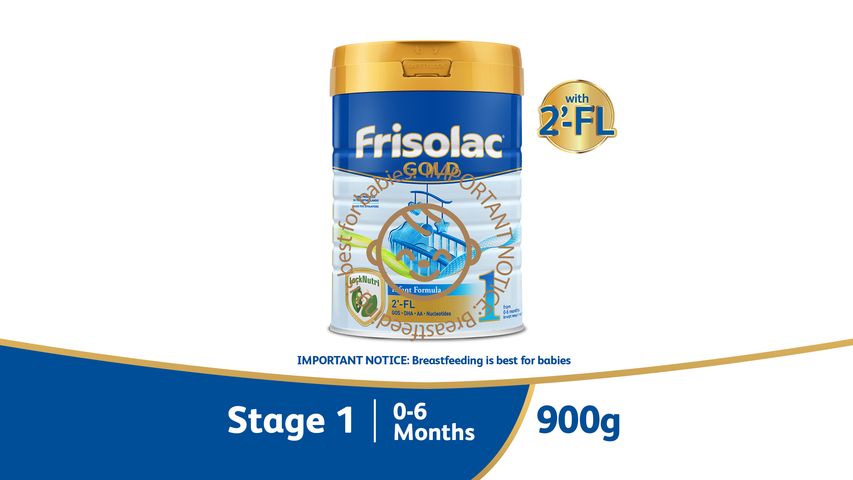 Frisolac Gold Stage 1 2'-FL Infant Milk (0-6 Months) 900g
