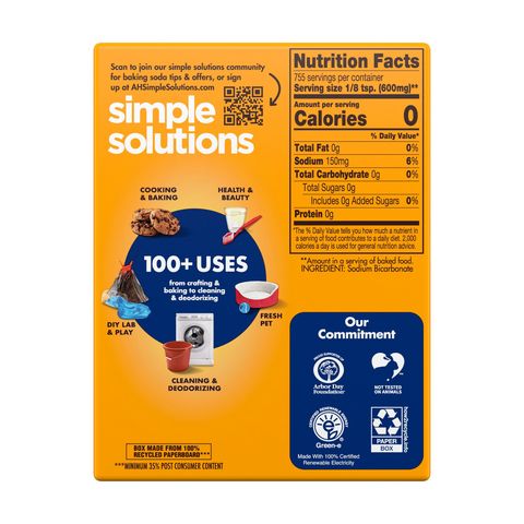 Arm & Hammer 100% Pure Baking Soda 454g