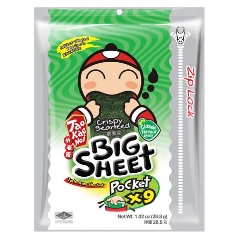 小老板 經典味大片脆紫菜 POCKET 28.8克 (新舊包裝隨機發貨)