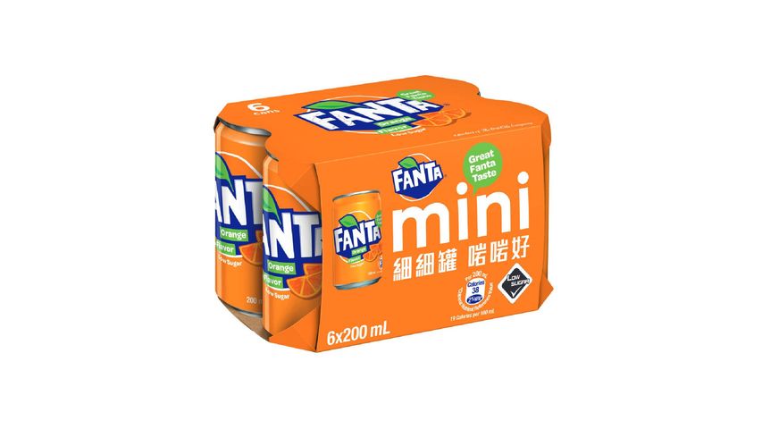 Fanta Orange Flavoured Soda 200ml x 6 (The new and old packaging will be shipped out randomly)