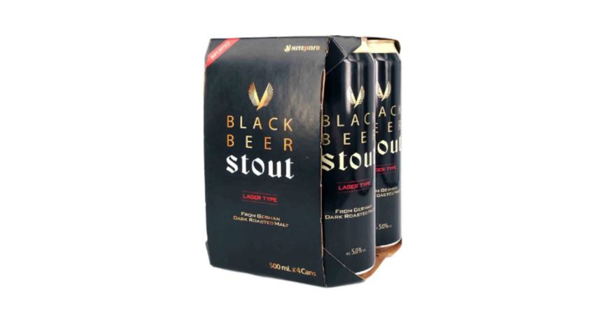 Hite Stout Black King Can Beer 500ml x4