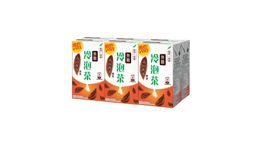 維他 冷泡無糖茶 高山普洱 250ml x6 (新舊包裝隨機發貨)