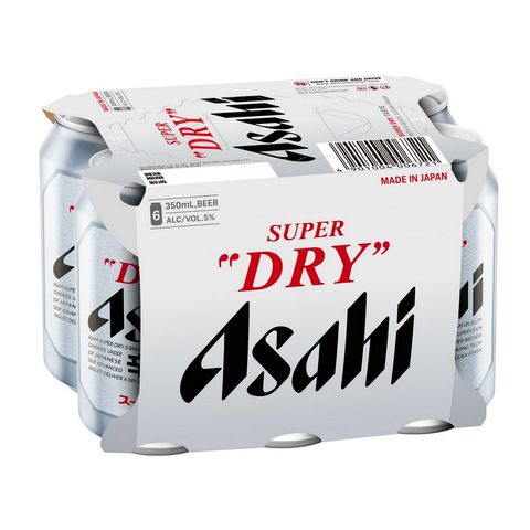 Asahi (JP ver) Super Dry Can 350mL x6 (The new and old packaging will be shipped out randomly)