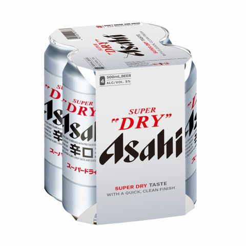 Asahi Super Dry King Can 500mL x4 (The new and old packaging will be shipped out randomly)