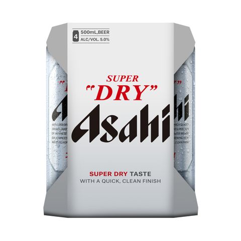 Asahi Super Dry King Can 500mL x4 (The new and old packaging will be shipped out randomly)