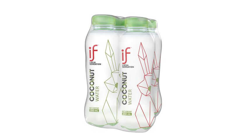 iF 100% Coconut Water 350ml x 4 (The new and old packaging will be shipped out randomly)