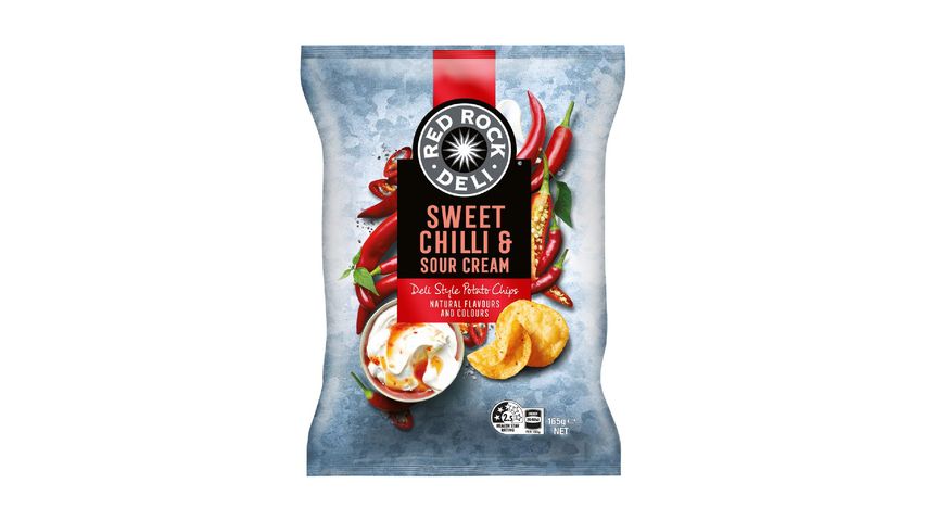 Red Rock Deli Sweet Chilli & Sour Cream Potato Chips 165g