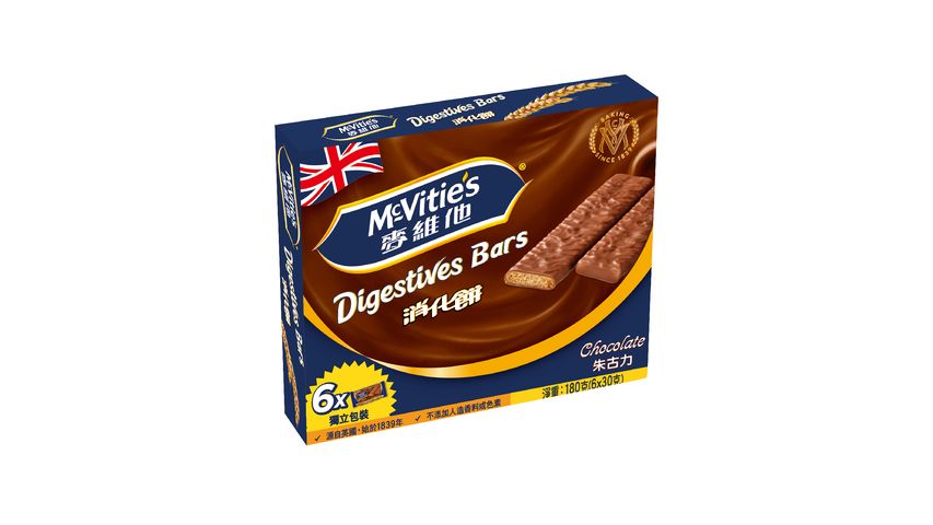 McVitie's Multi-pack Digestive Bar Chocolate 180g