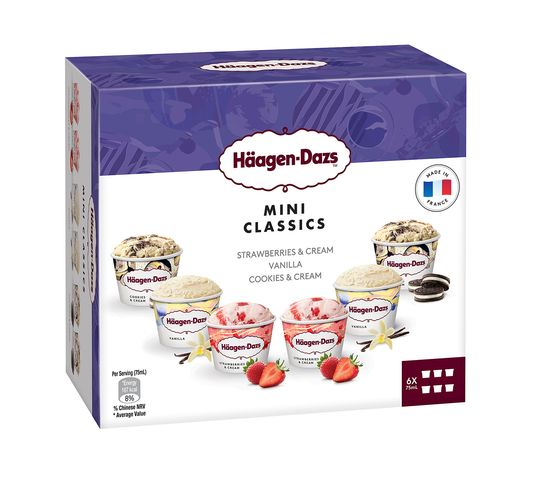 Häagen-Dazs Mini Classics MPK 6's 6X75mlml