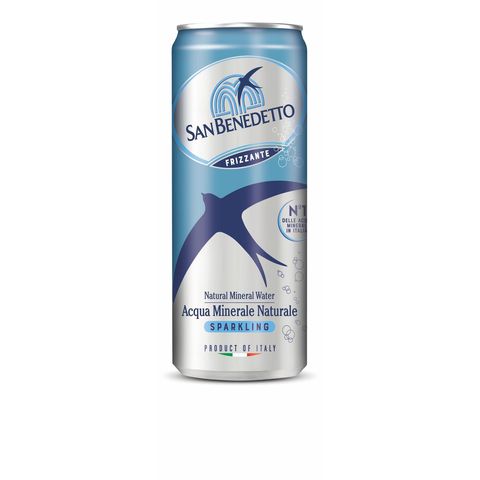 San Benedetto Sparkling Natural Mineral Canned Water 330ml