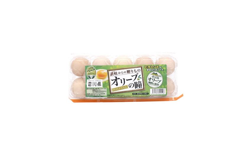 JA KAGAWA Olive No Hitomi Light Brown Egg 10pieces