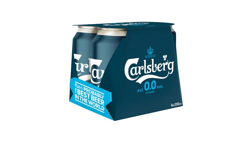 Carlsberg Pilsner Alcohol Free 0.0 Canned Beer 330ml x4