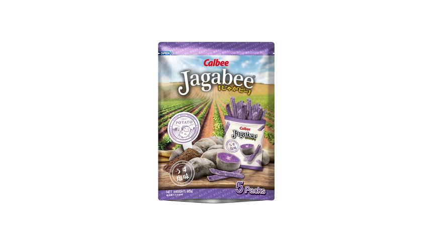 Calbee Purple Jagabee Potato Sticks Pack 5s x 17g